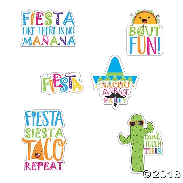 6 Fiesta Sayings Cutouts Cinco De Mayo Mexican Hispanic Decorations