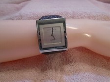 Mon Cheri Water Resistant Black Leather Band Watch