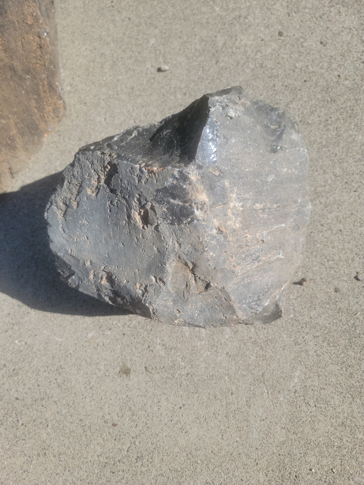 36lbs 36lbs Dark Almost Solid Grey Rough Chunk Of Obsidian. MT KONOCTI ...