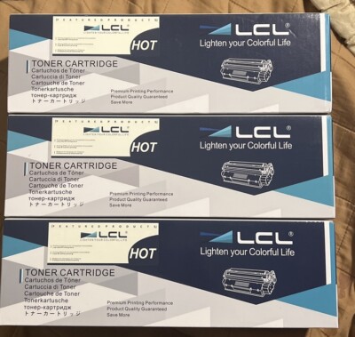 3 New LCL Hot Toner Cartridge-Black Lot Of 3