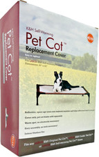 K H Pet Products Self-Warming Pet Cot Replacement Cover Large Chocolate 30x42"