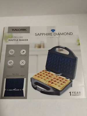 Kalorik Sapphire Diamond Coating Deluxe Waffle Maker BNIB!