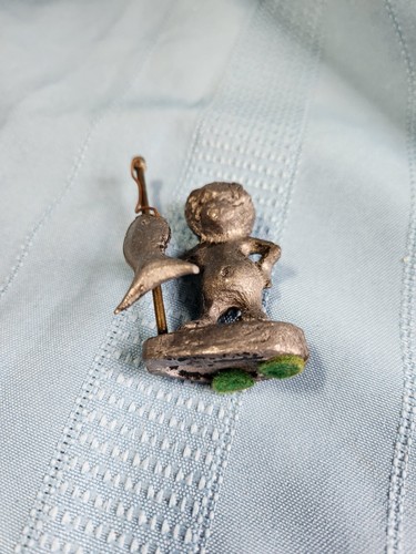 Vintage Pewter People 1960's BOY CAUGHT FISH NOT SIGNED - Picture 5 of 10
