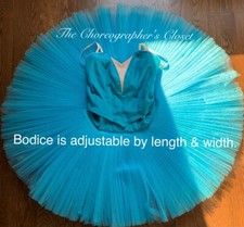 Turquoise Aqua Blue Professional Ballet Tutu Costume Platter Russian Small Adult