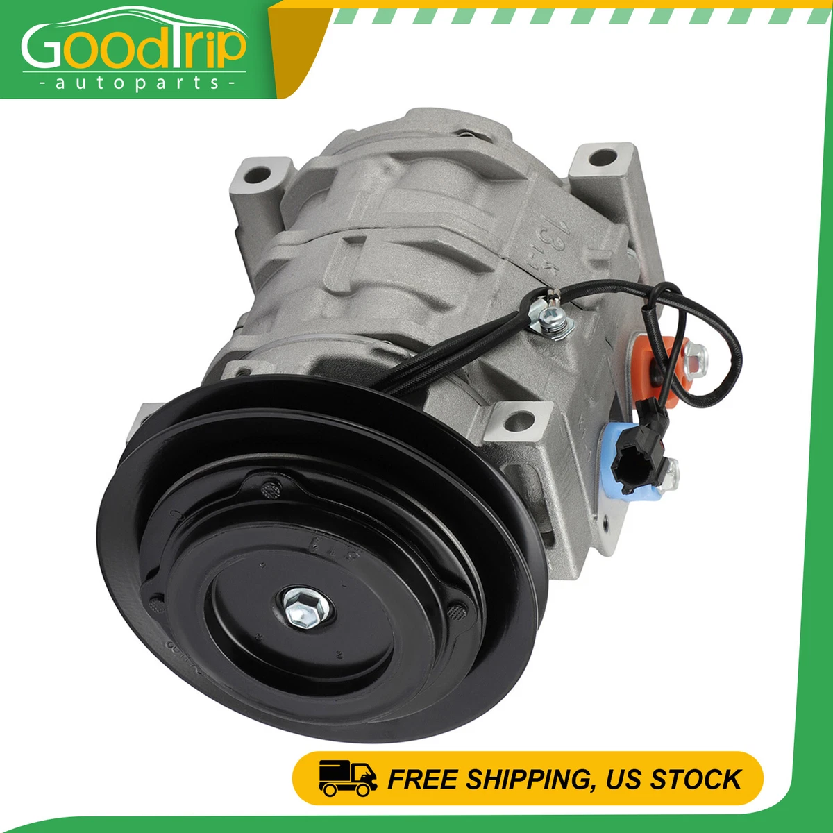 New A/C Compressor For Hino 258LP – Replaces OE# 447220-5980, 1-Year Warranty Included