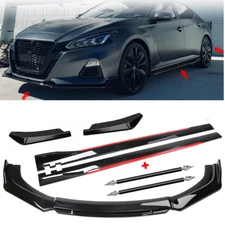 For Nissan Altima Front Bumper Lips Spoiler Splitter79"Side Skirts Rear Body