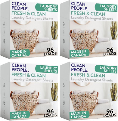 Clean People Laundry Detergent Sheets- Recyclable Packaging, Hypoallergenic, Sta