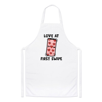 Love At First Swipe Kochschürze Valentinstag Freundin Freund Witz Kochen