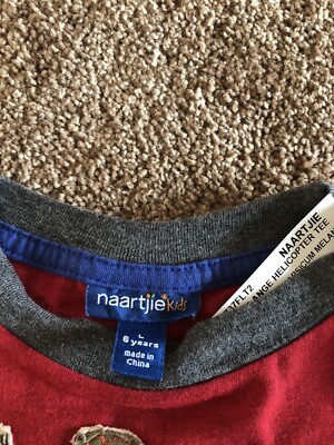 Chemise Hélicoptère Naartjie – Garçon, Rouge/gris, Manches Longues, 100% Coton, Taille 6