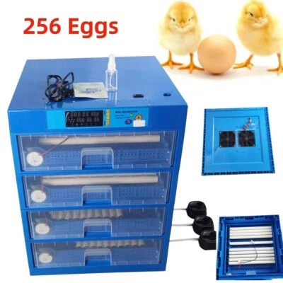 PREASION® Four Layers 256 Eggs Incubator 110V Automatic Intelligent Poultry Incubator 80W