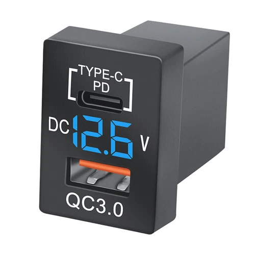 Dual USB Car Charger Socket Type-C QC 3.0 Charging Port for Toyota Tacoma Cruise - Picture 12 of 17