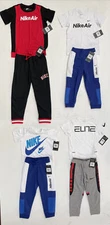 NWT NIKE AIR Boys T-shirt & Joggers 2-PC Sets; Sizes 4T/4, 5, 6, 7; MSRP $63