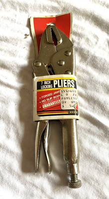 NOS Benchtop 7'' Locking Jaw Pliers--Forged Jaws--No Slip Body (NEW)