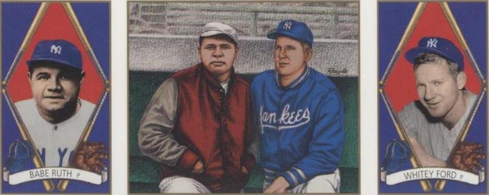 Upper Deck B.A.T. Triple-Folders - Babe Ruth Lou Gehrig Mickey