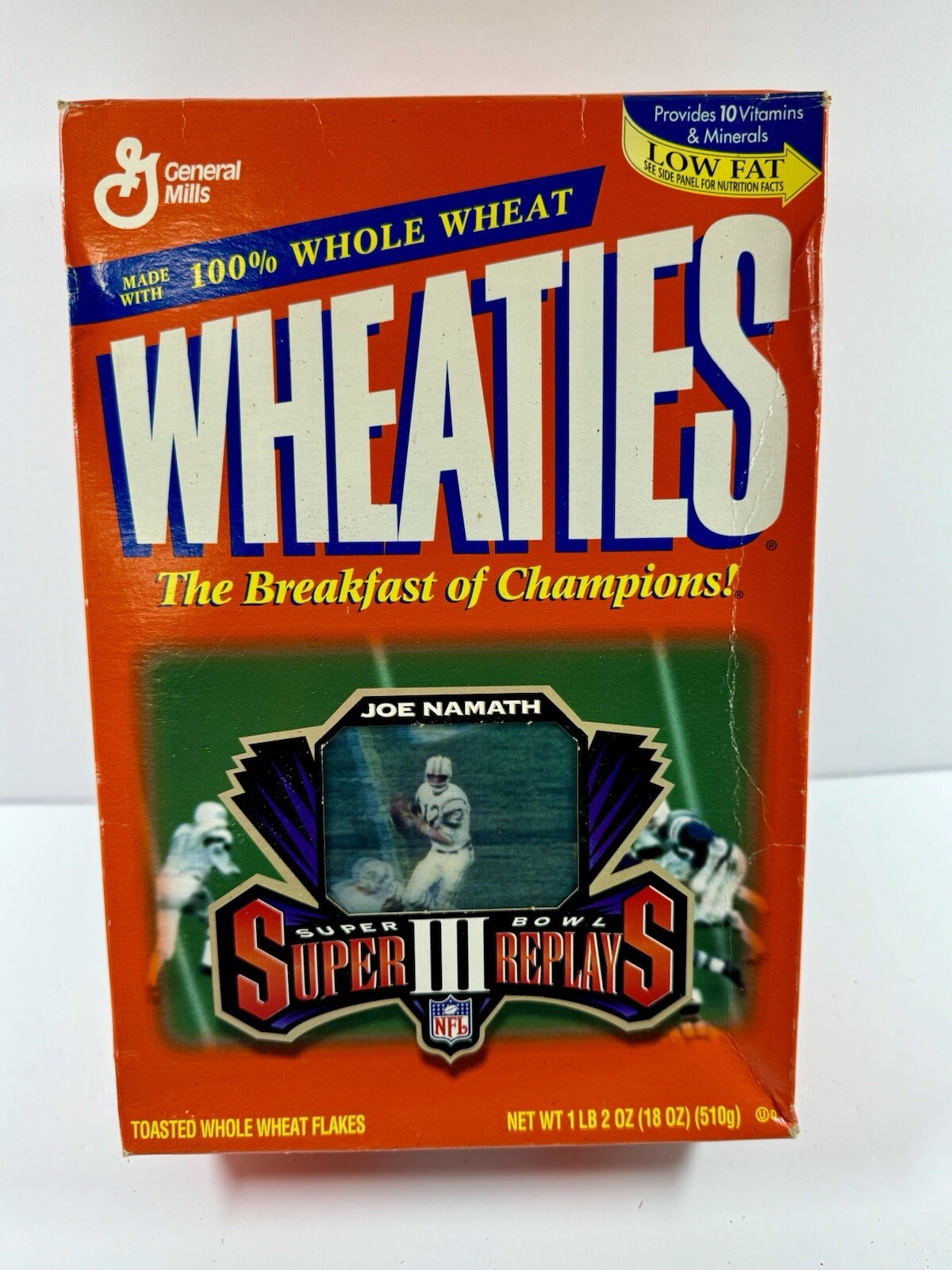 Vintage 1996 Wheaties Joe Namath Super Bowl New York Jets New Sealed Cereal Box