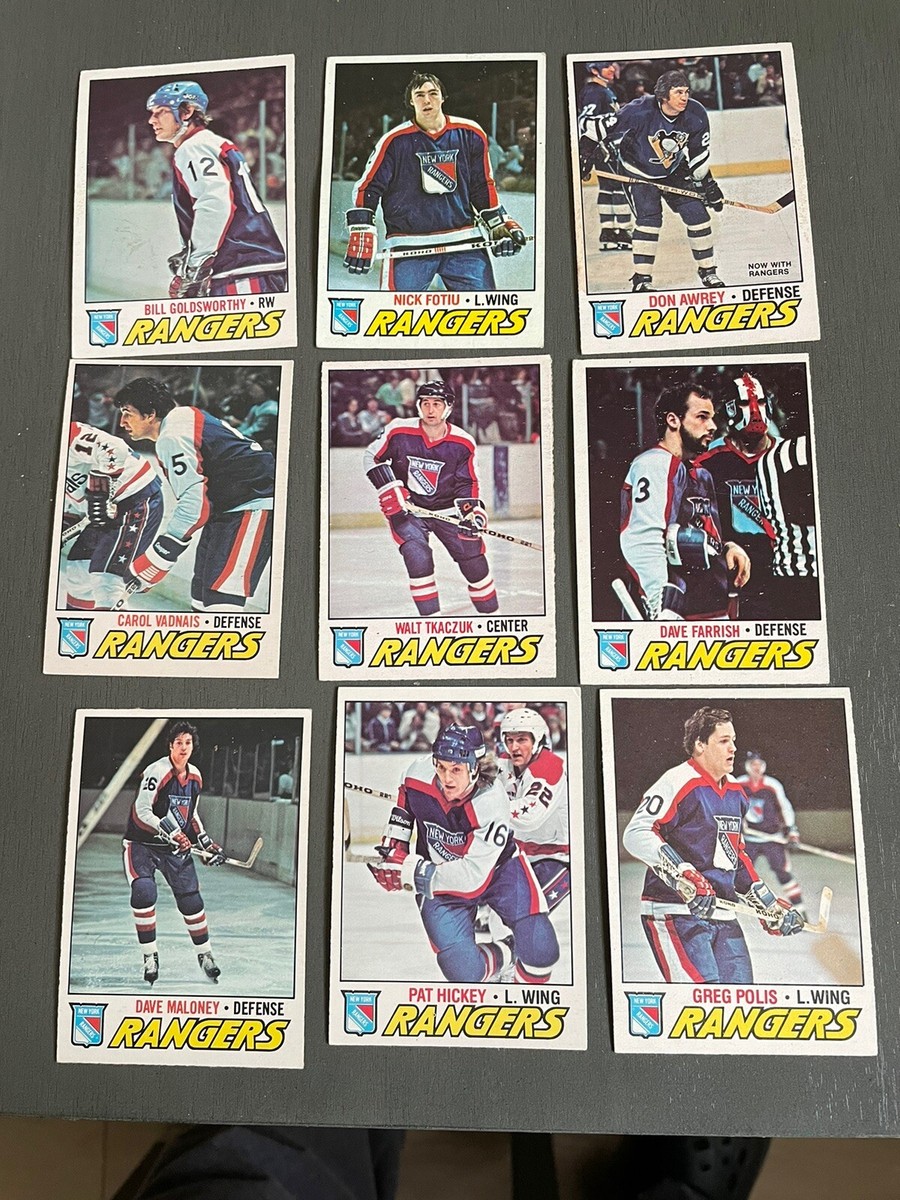 1977-78 O Pee Chee New York Rangers Team Lot Of 18 Cards