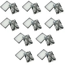 100 Pc 5-3/8" x 3-7/8" x 1" Gift Boxes Jewelry Zebra Animal Print Cotton Filled
