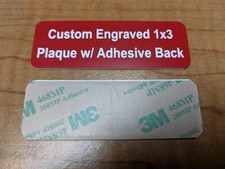 Custom Engraved 1x3 Red Plate Tag Sign Plaque  Urn Memorial Trophy Shadow Box