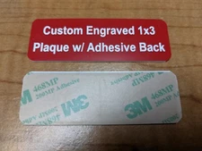 Custom Engraved 1x3 Red Plate Tag Sign Plaque | Urn Memorial Trophy Shadow Box