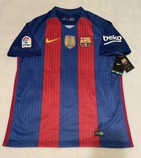 NIKE BARCELONA MESSI SOCCER JERSEY FIFA WORLD CHAMPIONS 2015 SIZE M