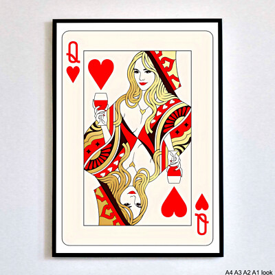 A0 A1 A2 A3 poster print for glass frame art style Queen tattoo wall licensed