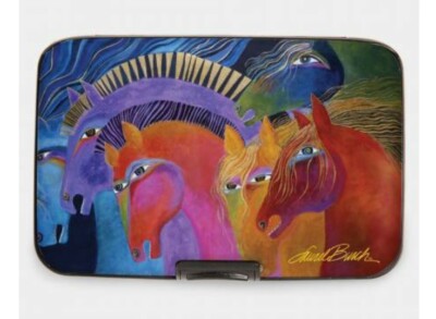 Laurel Burch RFID Armored Wallet Wild Horses of Fire Protect from Identity Theft
