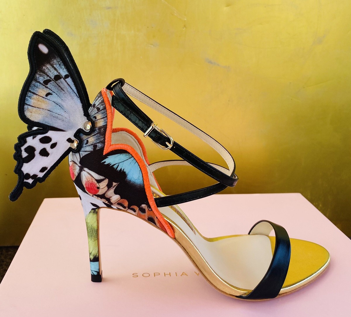 SOPHIA WEBSTER CHIARA MID SANDAL EMBROIDERY BLACK & MELANGE SOPHIA WEBSTER CHIARA MID SANDAL EMBROIDERY BLACK & MELANGE