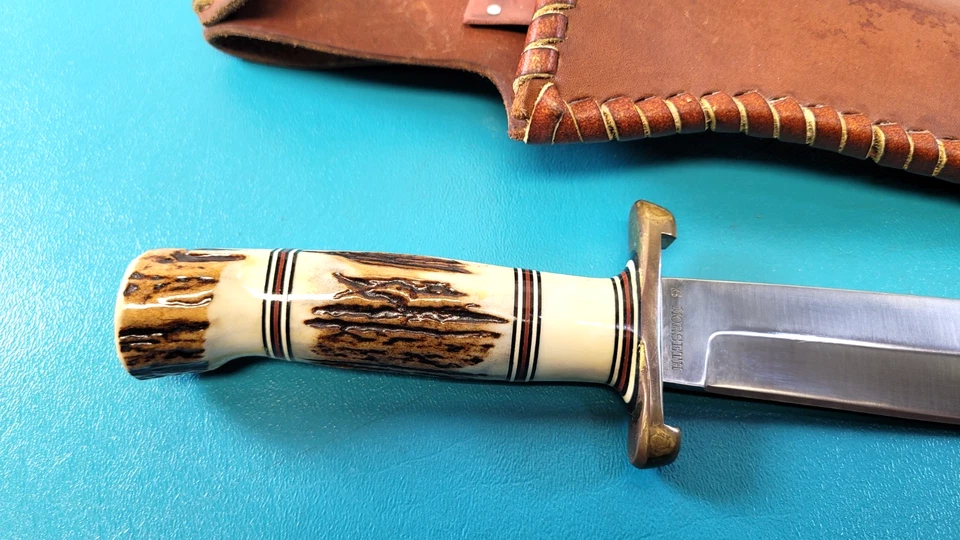 Steve Morseth Custom Model 7 Fighter Knife & Sheath c. 1986  11.5" OAL TR544 - Image 3 of 4