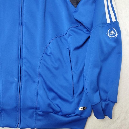 Vintage Adidas Track Jacket Mens XL Blue Y2K ClimaCool Full Zip Zipped Pockets by Adidas, Size XL, $34.99 - Photo 3