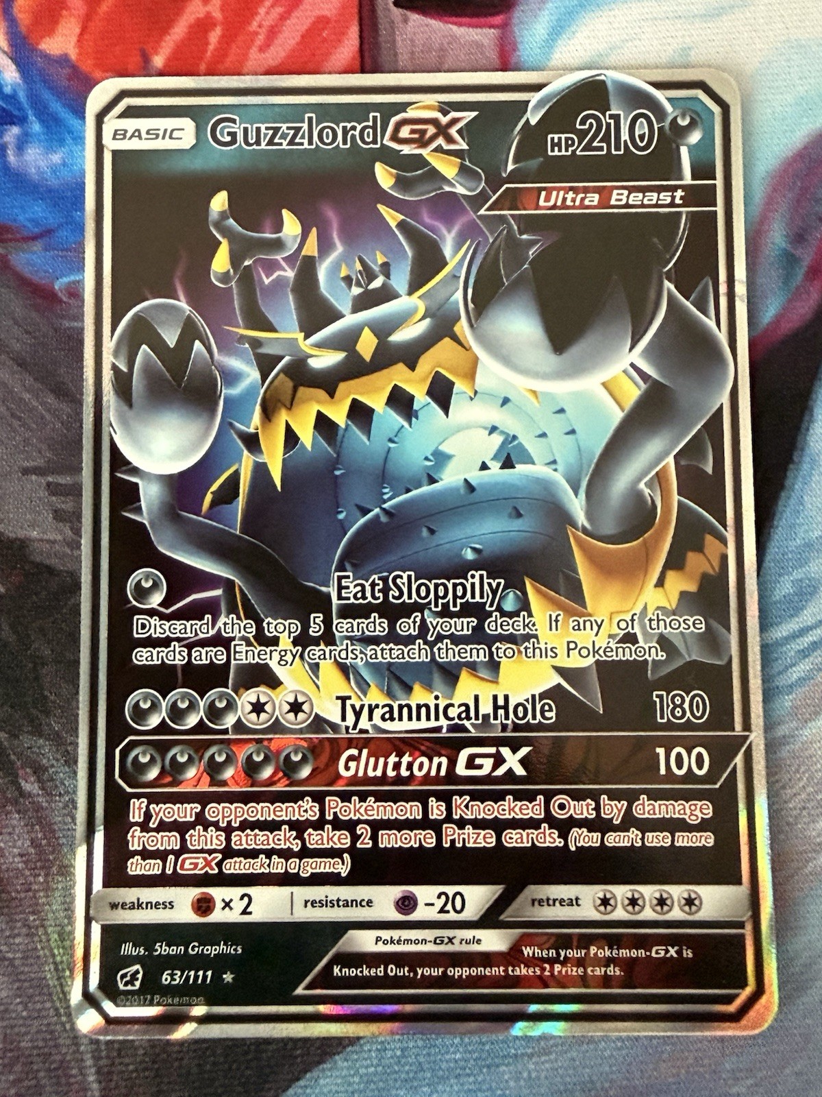 Guzzlord GX 63/111 Sm-Crimson Invasion Ultra Beast Holo Near Mint