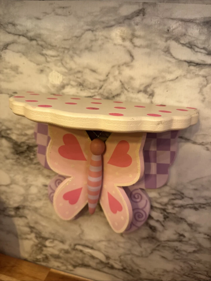 Estante mariposa maximalista decoración del hogar arte de pared colgante 3D principios de la década de 2000 Foto 2 de 3