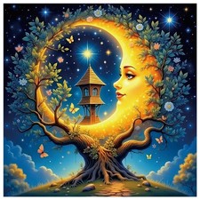 Tree Diamond Painting Kits for Adults, Round Full Drill Diamond Art Kits, 5D DIY