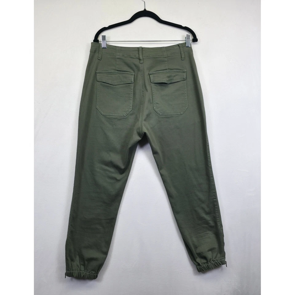 Cabi Compass Pants Womens 8 Green Tapered Stretch Utility Cropped Ankle Jogger - Image 3 of 4