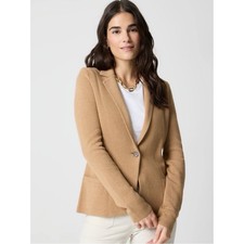 J. Crew Schoolboy Sweater Blazer Heather Acorn Size XL