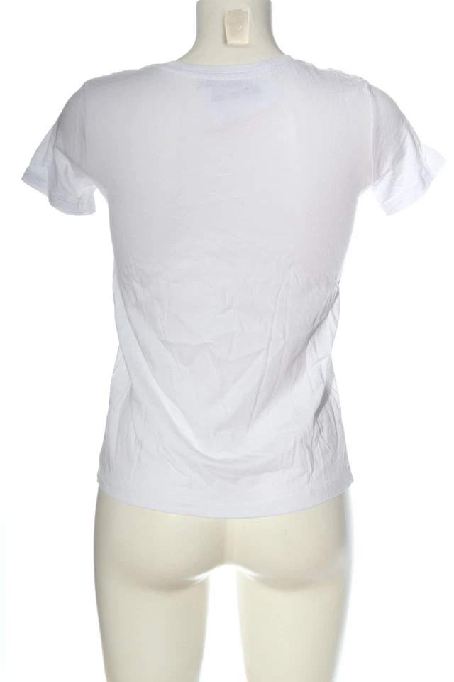 PULL & BEAR T-shirt imprimé Dames Haut T EU 36 blanc-noir style décontracté - Photo 2/4