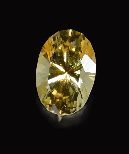 Golden yellow montana sapphire, 0.31 carats, 5x3.5mm