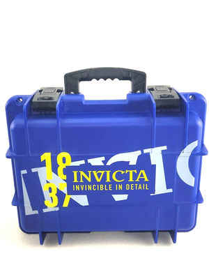 #ad #ad Invicta 1837 Dive Impact 8 Slot Watch Pressure Hard Case Blue amp; Yellow w Foam $59.95