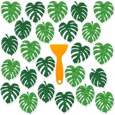 24 Pcs Palm Leaves Non Slip Bathtub Stickers Shower Stickers Anti Slip Decal