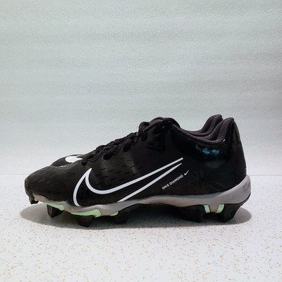 Nike Hyperdiamond 4 Keystone Softball Cleats Black Mint Kids Size 5Y Fastflex
