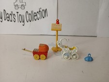 Vintage Metal Baby Carriage Stroller Pram White plus more