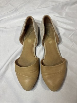 Toms Jutti D ORSAY Ballerina Womens Flats 8 1/2W