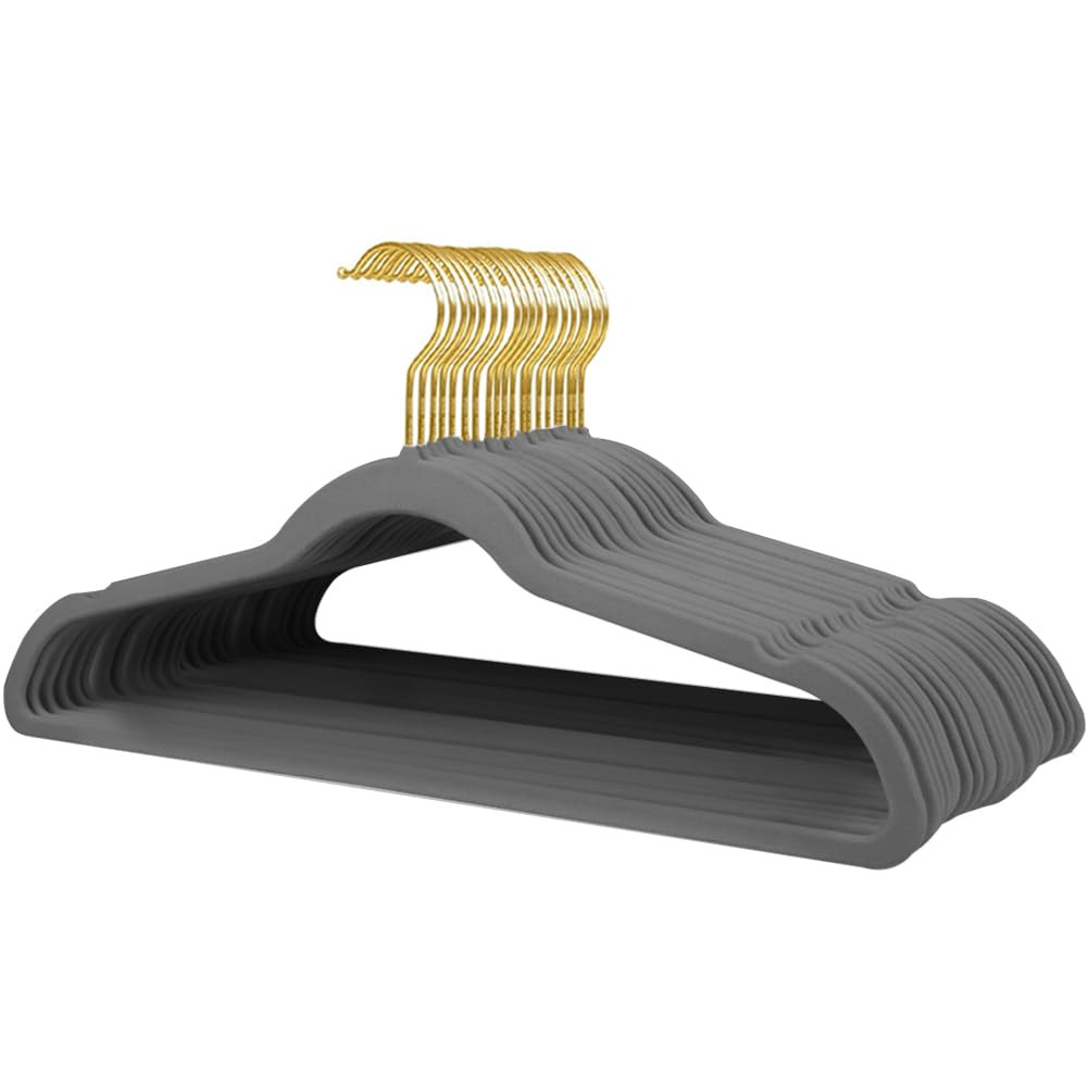 22-Pack Velvet Non-Slip Hangers for Clothes 17.3 x 8.9 Inches