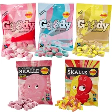 Swedish Candy Bubs Mix 5 Pack – Raspberry Blueberry, Strawberry Vanilla, Banana 