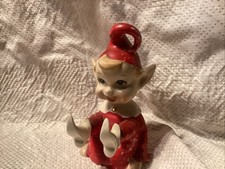 Vintage Japan Pixie Elf. Shelf Sitter. Christmas.