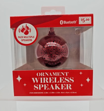 Vivitar Bluetooth Ornament Wireless Speaker Red NIB- Christmas Tree Ornament