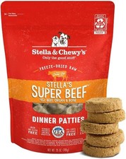 Freeze-Dried Raw Dinner Patties Beef Recipe High Protein Grain-Free Puppy Dog