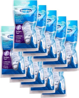 10 x DenTek comfort Clean Zahnseide Sticks Minze je 30 Stück