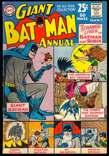 Batman Annual #5 Nice Unrestored Silver Age Vintage DC Giant Comic 1963 VG-FN