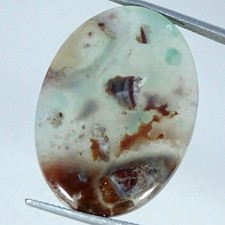26.40Cts Natural Aqua Chalcedony Oval Cabochon Gemstone 22X30X5MM