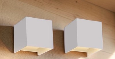20W Outdoor Wall Light 6500K Up and Down Square LED Modern Wall Sconce WarmWhite